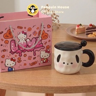 [Penguin] Pochacco ceramic cup 400ml cute drinking cup birthday gift for women gift for women_FS3