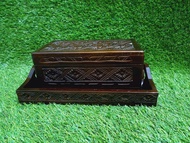 tepak sirih kayu jati ukuran 25 cm x 12 cm x 10 cm / tempat perhiasan kayu jati / hantaran / peralat