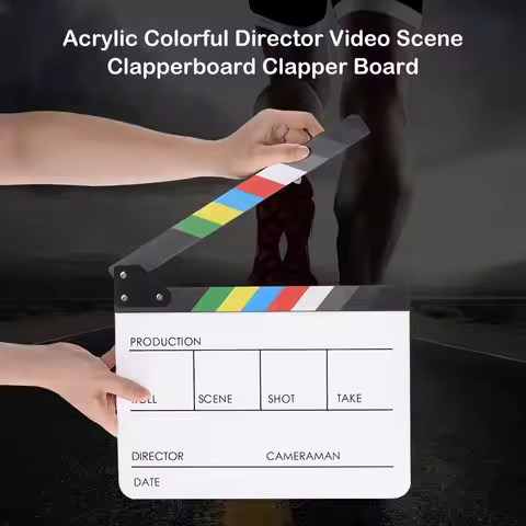 Hot Sale Film Clapper Board Skillful Manufacture Acrylic Colorful Director Video Scene Clapperboard 