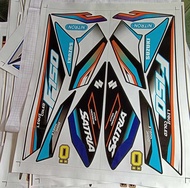 tem rời satria f150 xanh titan dán xe đen