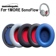 1Pair Ear Pads, Replacement Soft Ear Cushion,  Foam Sponge Protein Leather Earpads for 1MORE SonoFlo