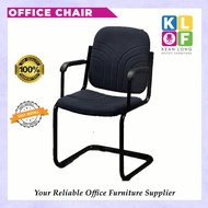 KLOF 3V Office Chair with Handle &amp; Fabric Cushion / Visitor Chair / Kerusi Pejabat
