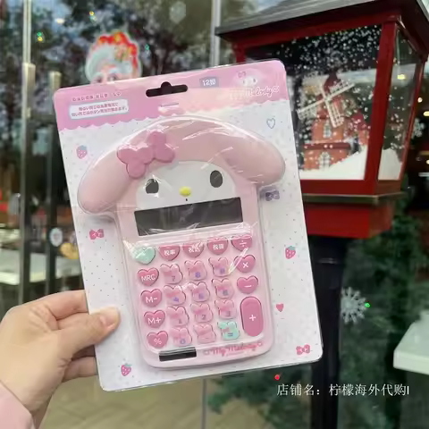 Anime Sanrio Limited Edition Hello Kitty My Melody Solar Powered Multi Function Calculator Shaped Ca