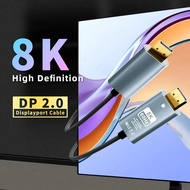 Kabel DisplayPort 8K HBR3 Menyokong 32.4Gbps, HDCP 2.2, HDR10 FreeSync G-Sync untuk Monitor Permaina