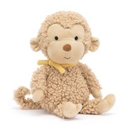 過千5星店🌞IN STOCK 現貨 - Jellycat Fuzzkin Monkey 23cm RETIRED 馬騮毛公仔 DISCONTINUED