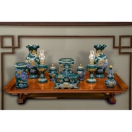 Ancestor altar set 9 and 11 Piece (hanging altar size 80cm and 1.0m), hand-embossed motifs. Bat Tran