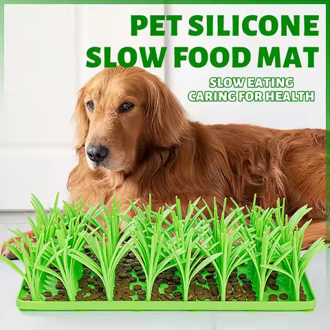 Meadow Design Pet Slow Feeding Mat Creative Grass Design Licking Mat Cat And Dog Eating Non-Slip Slo