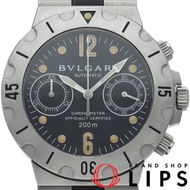 นาฬิกาข้อมือผู้ชาย BVLGARI Diagono Scuba Chronograph รุ่น SCB38S/SCB38SS ตัวเรือนสแตนเลส/สายยาง สีดำ