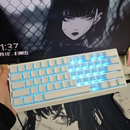 Ace68 White Transparent Side-Engraved Keycaps PBT Heart Magnetic Axis Keyboard Full Win60 Premium G8