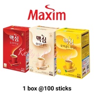 MAXIM COFFEE 1 BOX isi 100 sachet | MOCHA WHITE ORIGINAL KOPI KOREA