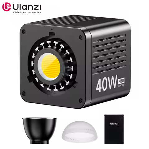 Ulanzi L023 40W Pro Video Light Mini Bowens Mount COB Light Bi-color 2500-6500K 3400mAh Video Light 