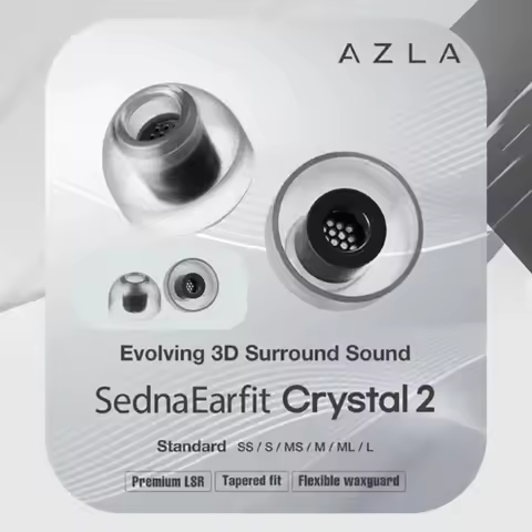 AZLA Crystal 2 LSR Liquid Silicone Eartips Anti-slip Earplug Dust Cover Crystal II Standard for 64Au