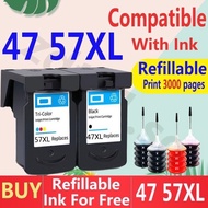 Canon 47XL 57XL Ink Cartridge PG-47 CL-57 Compatible for E400 E410 E3370 E460 E470 E477 E480 E3170  