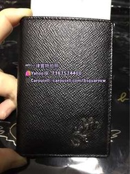 🈹清貨價🈹 全新 AGNES B 真皮 十字紋 蜥蝪 證件套 卡包 CARD HOLDER (保証正貨及全新) 黑色