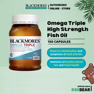 [Brand Authorised] Blackmores Omega Triple Concentrated Fish Oil 150 Capsules | General wellbeing / Immune [BaeBear.sg]