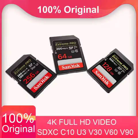 4K SD Card U3 Extreme PRO 6K UHD Video 8K C10 V30 V60 V90 Memory Card SDHC SDXC sd Cards UHS-I UHS-I