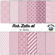 12 Sheets Pink Latte 1 | byte studio | Cardstock Craft Paper Journal Stationery