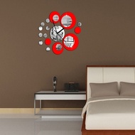 Creative 3D DIY Mini Modern Style Wall Clock Mirror Surface Sticker Design Home Office Room