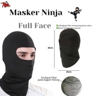 drv-masker ninja balaclava full face spandex hitam masker buff helm 