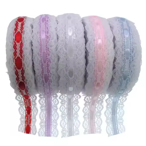 1Roll 20yards 1" White lace ribbon satin ribbon for party wedding scrapbooking packing 2.5cm ribbon