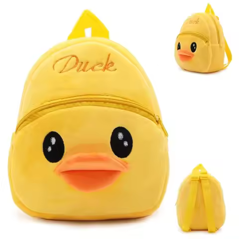 1-3 Years Cute Duck Plush Toddler Backpack 23.5CM*21CM*10CM