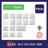 Schneider Pieno Series Switch Sockets 13A 20A Double Pole White SIRIM