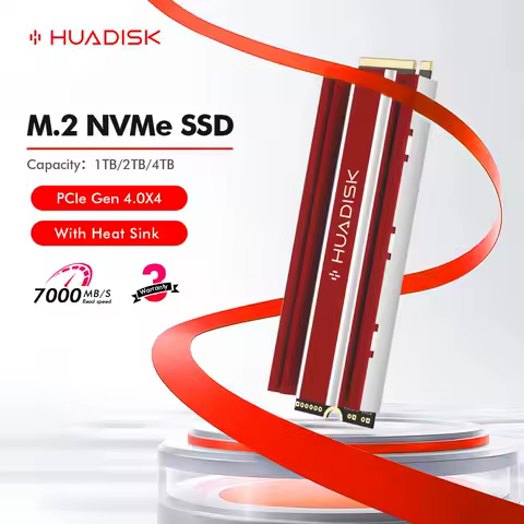 HUADISK Heatsink SSD M2 NVME Internal Solid State Hard Drive 1TB 2TB 4TB SSD NVMe M2 PCIe4.0x4 Hard 