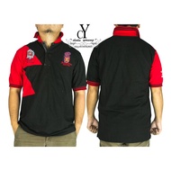 CY-60196 [BLACK ] MAN POLO COLAR SHIRT WITH PLUS BIG SIZE XXL 3XL