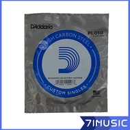 D'Addario PL010 Acoustic/Electric Guitar String
