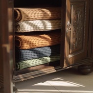 Organic Cotton Waffle Blanket Blanket/ - 100% Egyptian ELS Cotton