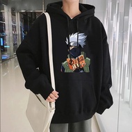 Kakashi Naruto Print Hoodies Sweatshirt Anime Streetwear Hip Hop Winter Clothe Long Seve Tops Oversized Unisex Hoodies