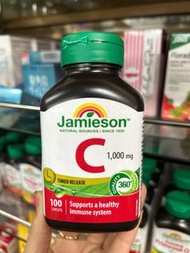 現貨 Jamieson 特強長效緩釋天然維他命 C (1000 毫克) 100 粒 維生素C/ VC / 維C Vitamin C (1000 mg) Timed Release 0646420212
