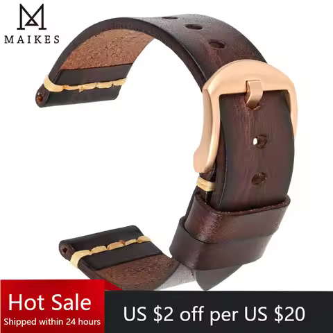 18mm Omega Strap Galaxy Watch Maikes Genuine Leather Watchband for Galaxy Watch Strap 18mm 20mm 22mm