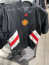 曼聯2023新款短袖黑色球衣 Manchester United Icon Jersey - Black