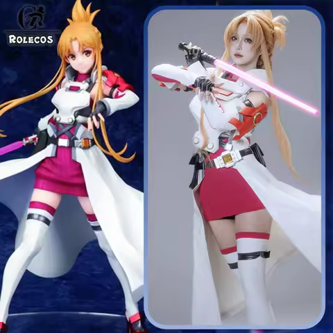 ROLECOS Anime SAO Gun Gale Online Asuna Yuuki Cosplay Costume Women Halloween Carnival Party Women J