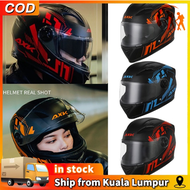 open face double Lens Racing Helmet Racing Full Face Helmet Adults Classic Built-in Sun Visor 摩托车头盔