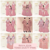 Set Family Tema Dusty Pink. Baju Raya 2024. Baju Raya Plussize. Sedondon Ibu Anak. Baju Melayu. Kurt