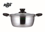 100% Original Ringo Brand 2 Liter 18cm Stainless Steel 430 Casserole Sauce Pot with Glass Lid SCL-03 SCL