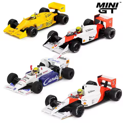 MINIGT 1/64 McLaren MP4/6 #1 Ayrton Senna Toleman TG184 #20 Johnny Cecotto 1984 Monaco Grand Prix Ca