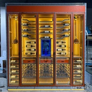 Club Oak Veneer Wine Cabinet Wine Cabinet Light Luxury Business Back Wall Thermostatic Restaurant Wi