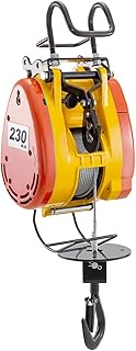 Hoist Winch 230Kg/507LBS Electric Hoist Crane with 30M Rope Wire and Wired Remote Control Portable L