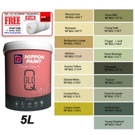 📌 (NO EXCHANGED / REVERSED) (1696-1766) 5L Nippon Paint Interior Q-Glo Delightful Greens & Blue Gree