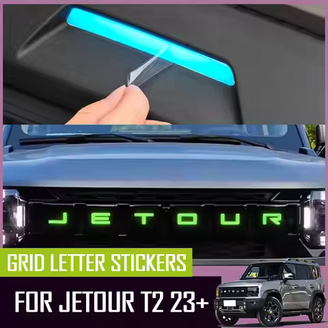 fit for JETOUR Traveler T2 car wheel arch light color changing film front grille letter sticker lumi