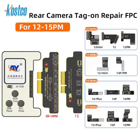 AY A108 Tag-On Camera Non-Removal Repair FPC Flex For IPhone 12 13 14 Pro Max Plus Mini Wide Angle R
