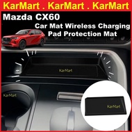 Mazda CX-60 CX60 Wireless Charging Pad Protector Car Mat Black 1 Pc Car Interior Accessories