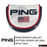 PING PATRIOT MALLET PUTTER COVER 242 2024 LIMITED PING HEAD COVER ปลอกหัวไม้กอล์ฟ ปลอกหุ้มหัวไม้กอล์