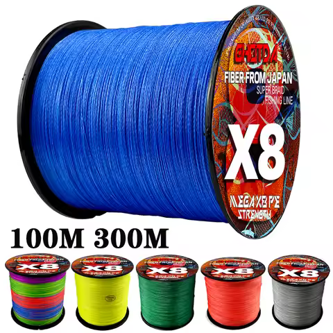 GHOTDA LURE FISH X8 Fishing Lines 300M 100M 8 Strands Braided Wires Multifilament PE Line for Carp F