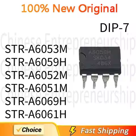 10 PCS DIP-7 STR-A6053M STR-A6059H STR-A6052M STR-A6051M STR-A6069H STR-A6061H DIP-7 100%Quality Ori