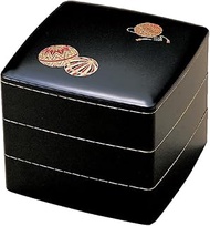 Cooking Lacquer D.X 6.5 inch Body Weight Black Verm Coating Gold Wire Mari 3 Tier H-150-15A