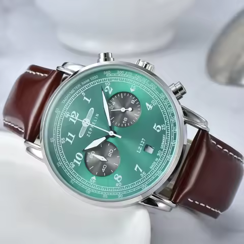 New Fashion Zeppelin Watch Number Hindenburg Series Quartz Movement Men's Watch Retro Business Casua